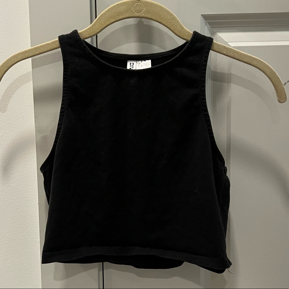 DIVIDED - black sleeveless crop top, size S, in perfect condition